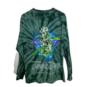 Diamond Supply Co. Green Weed T-Shirt Green Tie Dye Sz Small Men Weed Box Logo